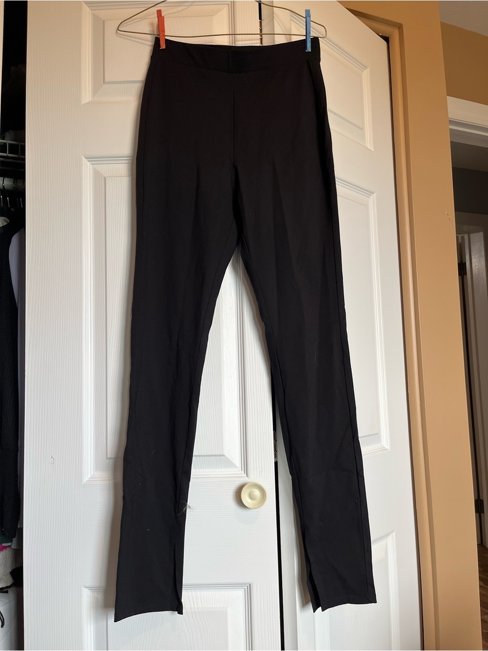Nordstrom Open Edit Black Straight-Leg Pants